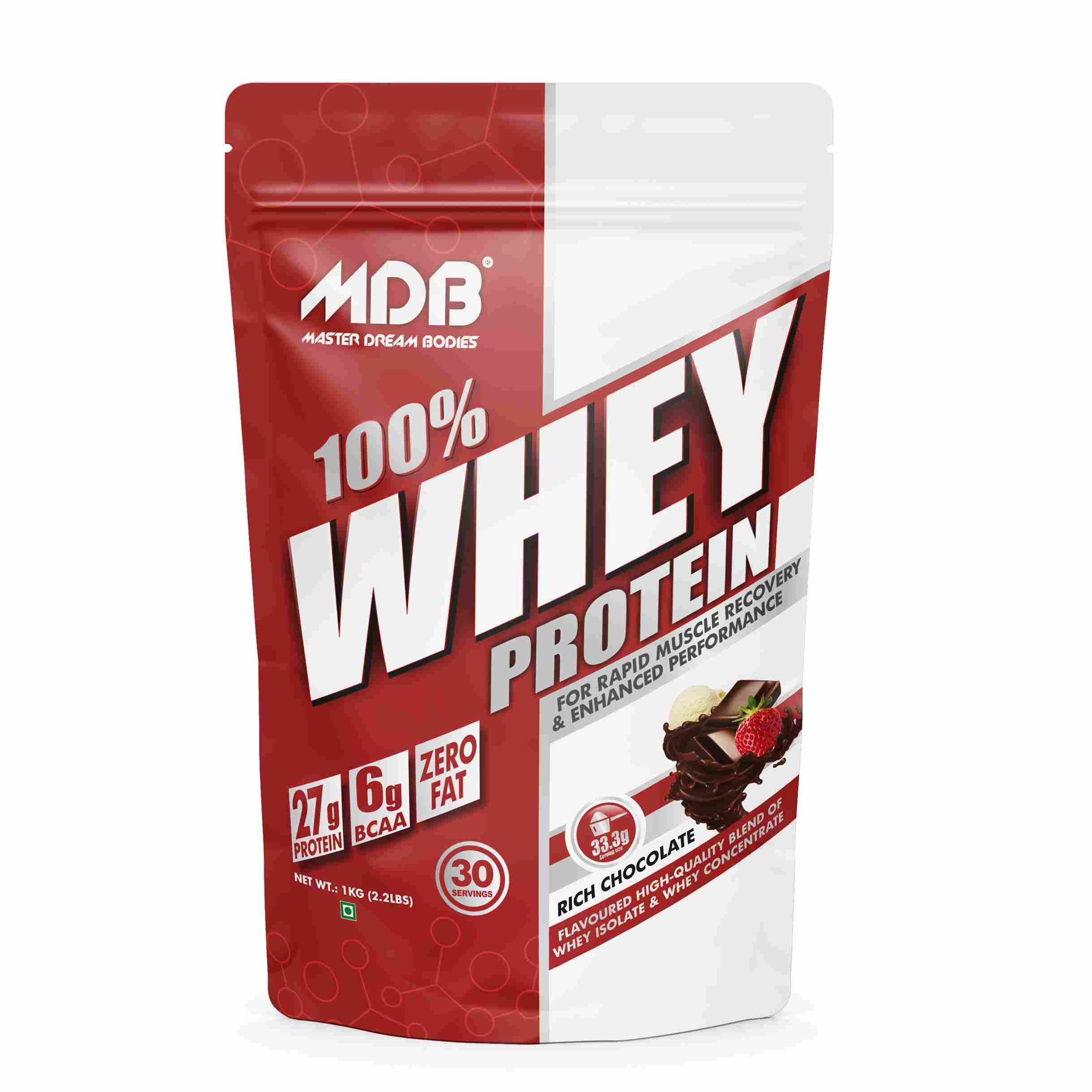 MDB 100% Whey Protein | Blend of Whey Isolate & Whey Concentrate