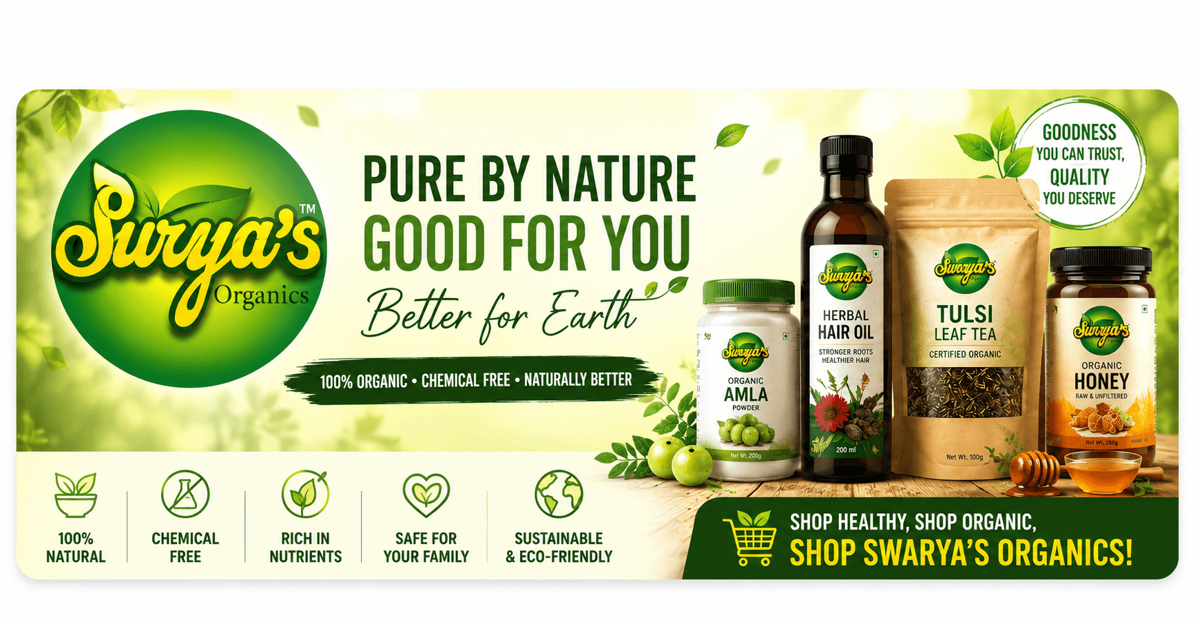 Surya Organics banner